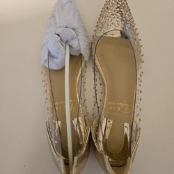 Women's Crystal Flats Shoes Size 6