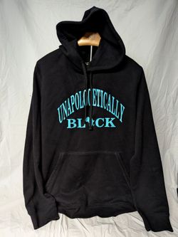 Tek Gear Hoodie LARGE Black UNAPOLOGETICALLY BLACK UltraSoft Fleece Graphic Juneteenth