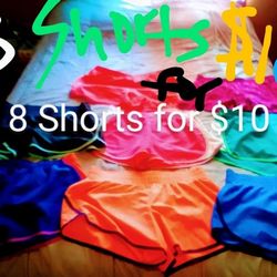 8 Sport Neon Shorts For $10!!!!!