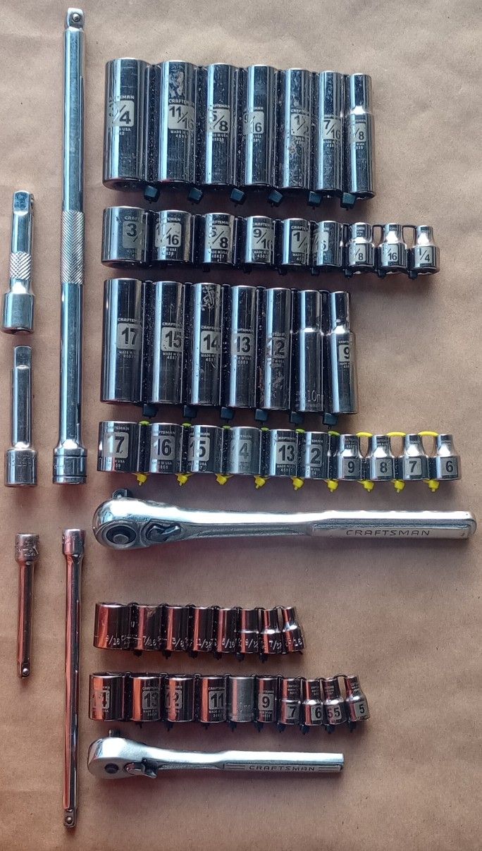 58 Piece (6-point)Craftsman Socket Set!!