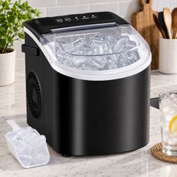 New Sealed - Black Portable Countertop Bullet Ice Maker – 29 lbs/Day