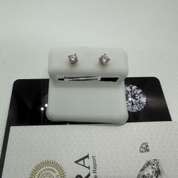 4mm Moissanite Classic Studs! (Sterling Silver)  (Screw Back)