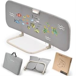 New ARTTONA Toddler Bed Rail with Night Light Retail $65.98