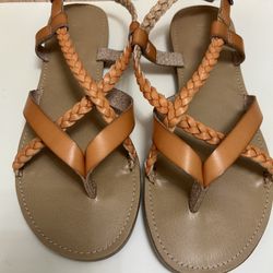 MIA Vaeda Women's Sandal 🩴 Size 7 Strappy Flat Orangish Brown NWB