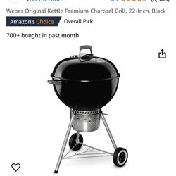 Weber Charcoal Grill + Utensils + Lighter + Charcoal