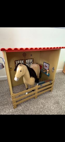 American Girl Doll Horse Stable and Accessories