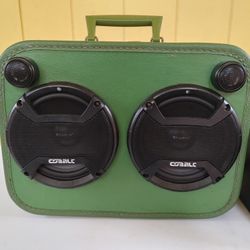 Green Vintage Suitcase Bluetooth speaker and Subwoofer
