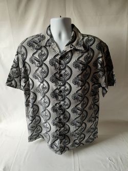 No Boundaries men's Dragon print short-sleeve casual shirt size M