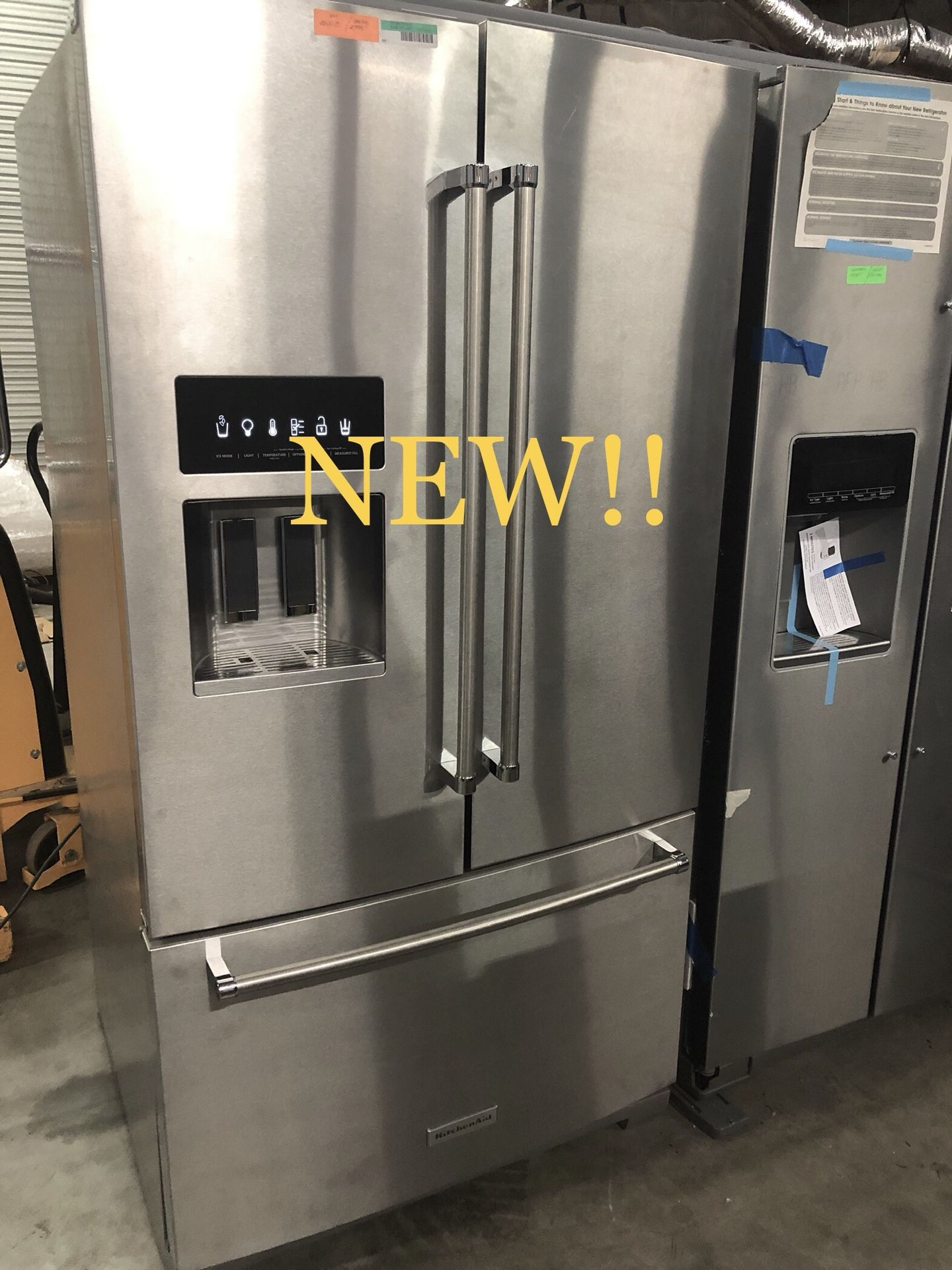 NEW KitchenAid KRFF707ess 36” Stainless 27 cu ft Refrigerator French Door