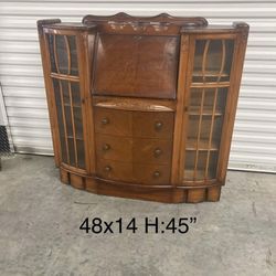 Antique scottish curio secretary desk mid 19th century