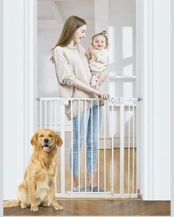 Extra Tall Baby Gate 36 Inch Dog Gate Pressure Mounted Safety Gate for Stairs Doorways