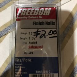 freedom finish nails fastening systems Inc 1 1/2 15  500 angeled galvanized