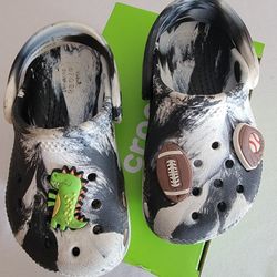 Crocs - Marbled White and Black - Size Toddler 6