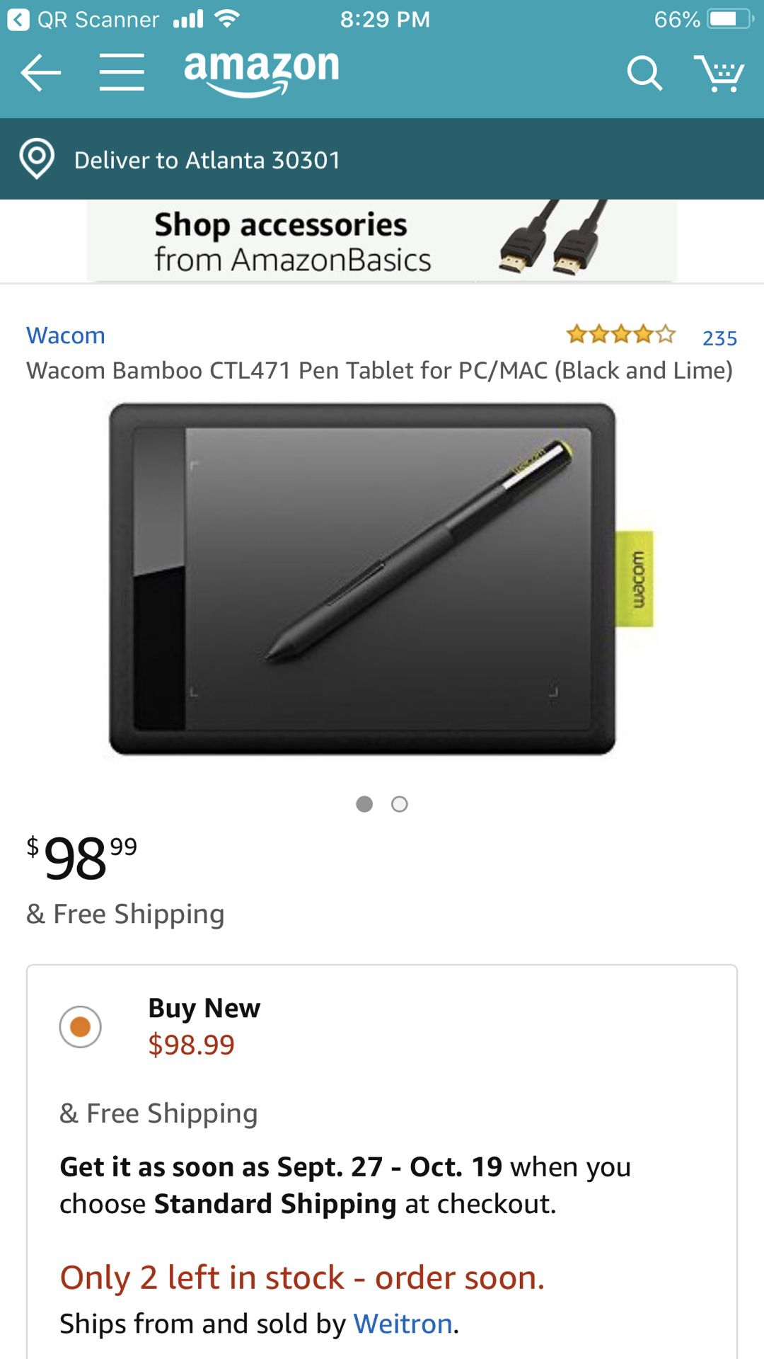 Wacom pen tablet