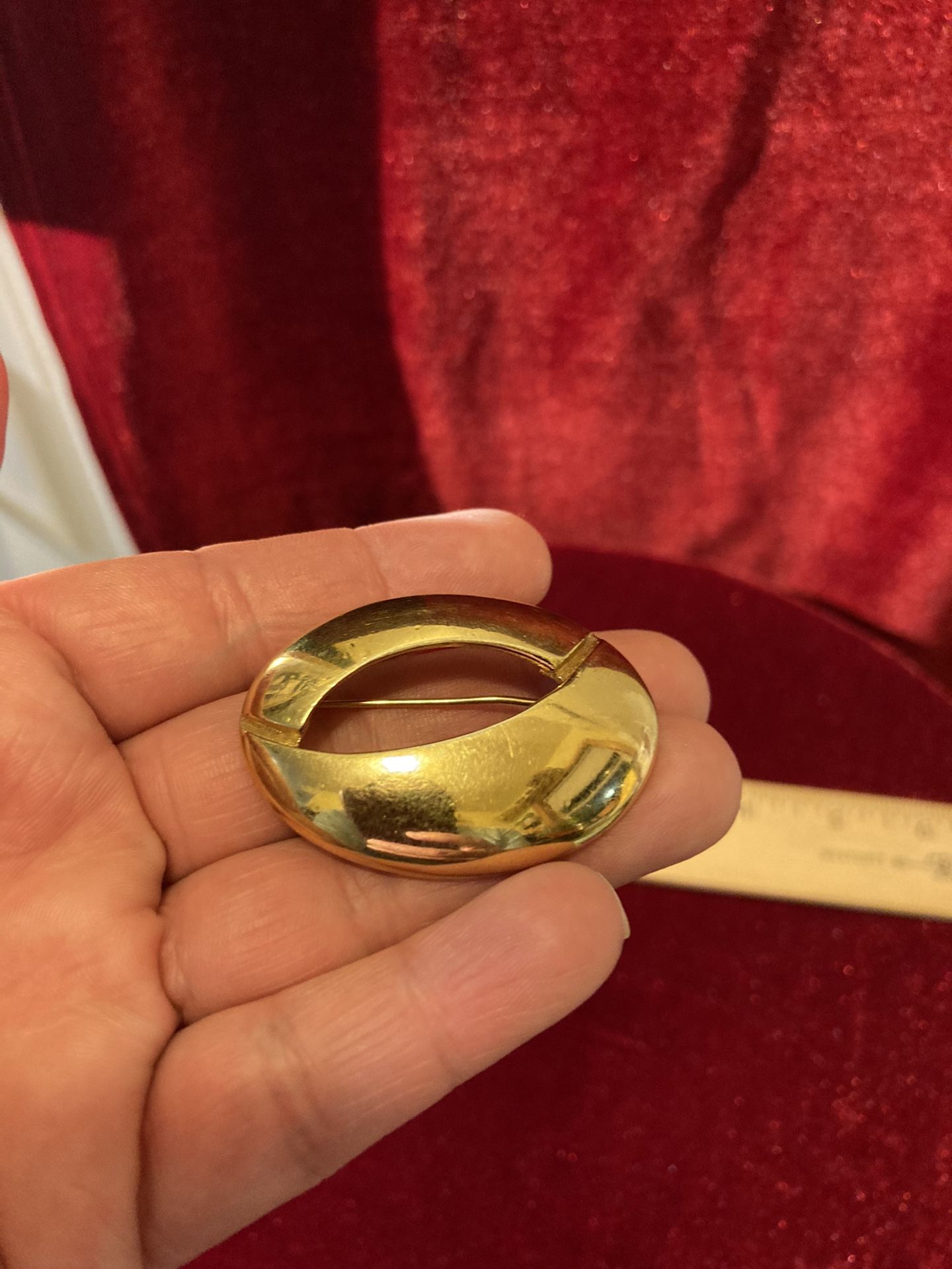 Monet Gold Tone Brooch