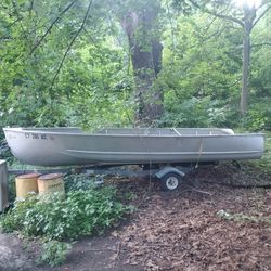 Vintage Sears Aluminum Boat 
