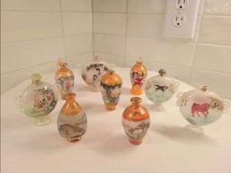 Vintage Reverse-Painted Chinese Snuff Glasses