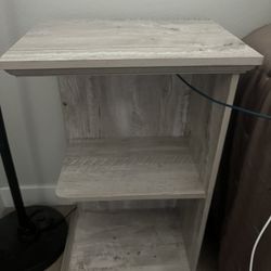 Gray End Tables With Chargers