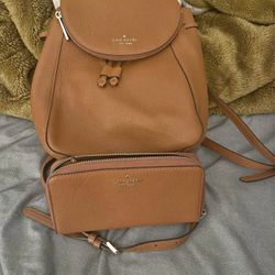 Kate spade backpack and Wallet 