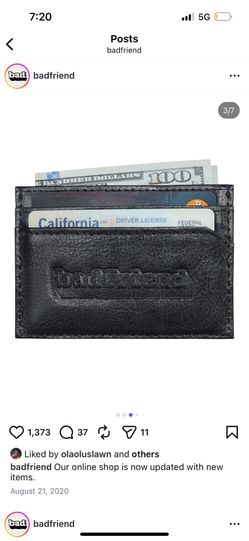 Badfriend Card Wallet Black Brand New In Box