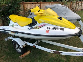 Seadoo GTI jet ski and Double Trailer