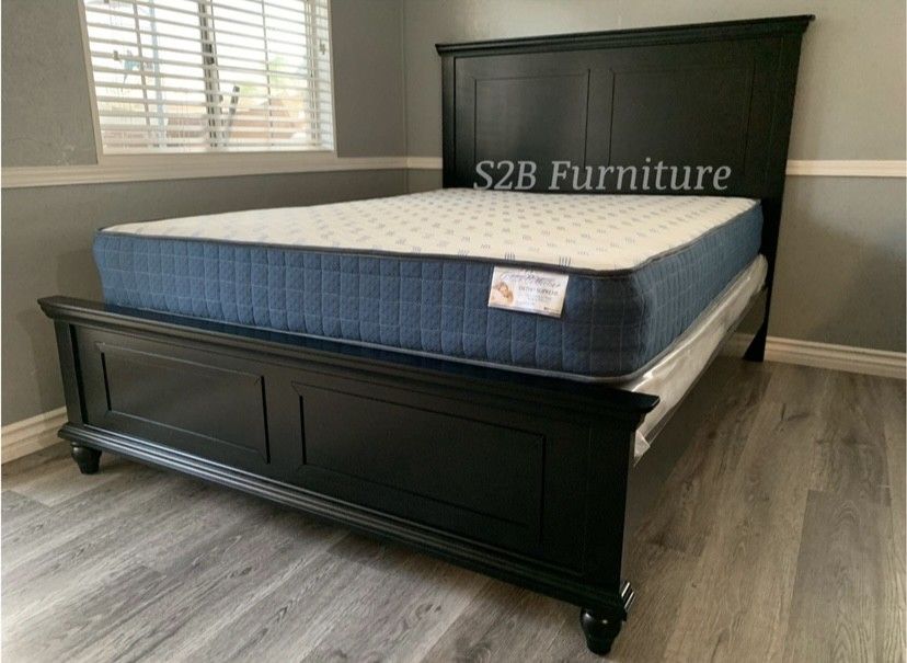 Calking Size Black Wood W Ortho Mattress