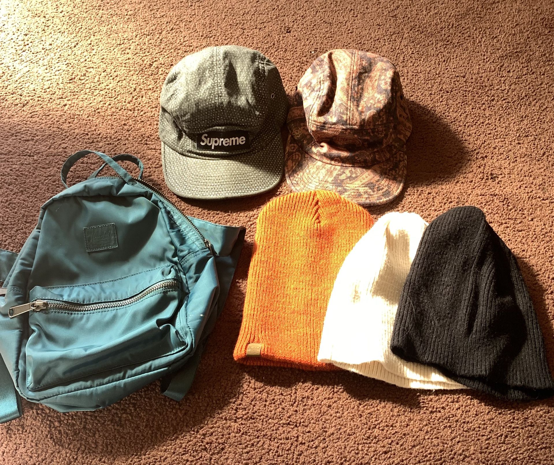 Herschel Satin Mini Back Pack, Supreme Hats, Beanies