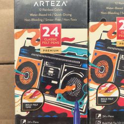 Arteza 24 Classic Felt Pens  CIB 