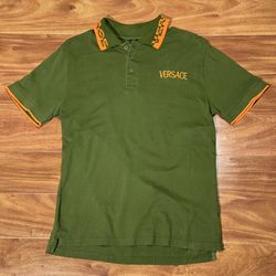 Versace Olive button up dress shirt 