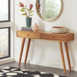 CONSOLE TABLE FINISH: NATURAL BROWN  NEW IN BOX ☎️ 1714586,2564 