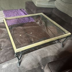 Big glass, coffee table, heavy duty, 42 inches