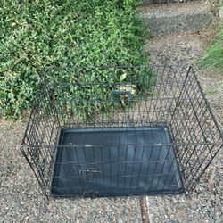 Foldable Metal Dog Crate with Removable Tray - Medium Size  30” L x 19” W x 21” H