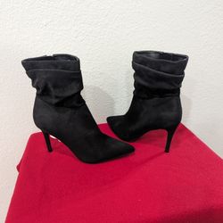 Mark Fisher Black Suede High Heel Women Booties size 9