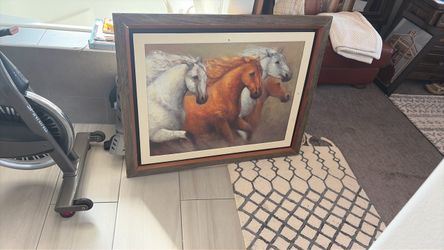 Horses hand painted