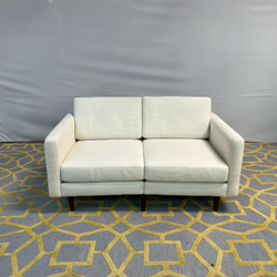 ( Delivery Available ) Burrow Nomad Ivory White Loveseat