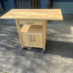 Blonde kitchen cart