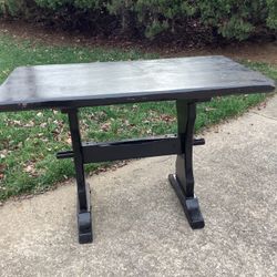 Black Wood Kitchen Table   No Chairs  44 Long   24 Wide    24 Tall