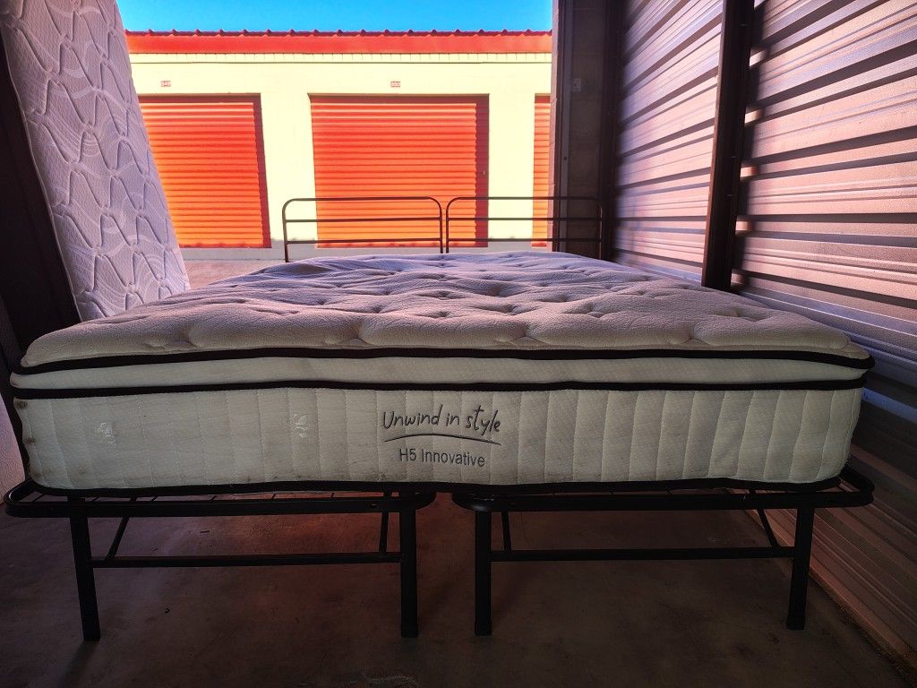 Queen Eurotop Mattress by H5 Innovative + Adjustable Platform Set (Delivery Option)