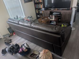 Leather sofa, very comfortable