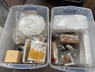 Box Full of Party Supplies