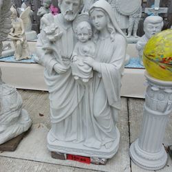 Firm... 36" Tall Concrete Statue Holy FamIly 