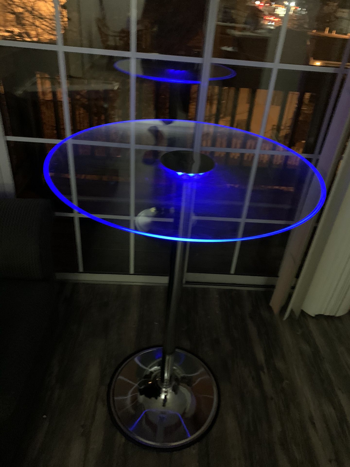 45”LED Glass top bar tables Transcending table