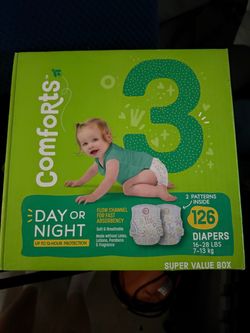 Comforts Size 3 Diapers 126-Count Super Value Box