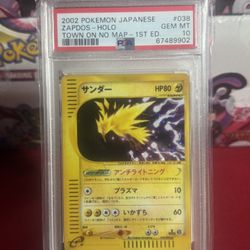 Pokemon 2002 Zapdos Town On No Map 1st Ed PSA 10