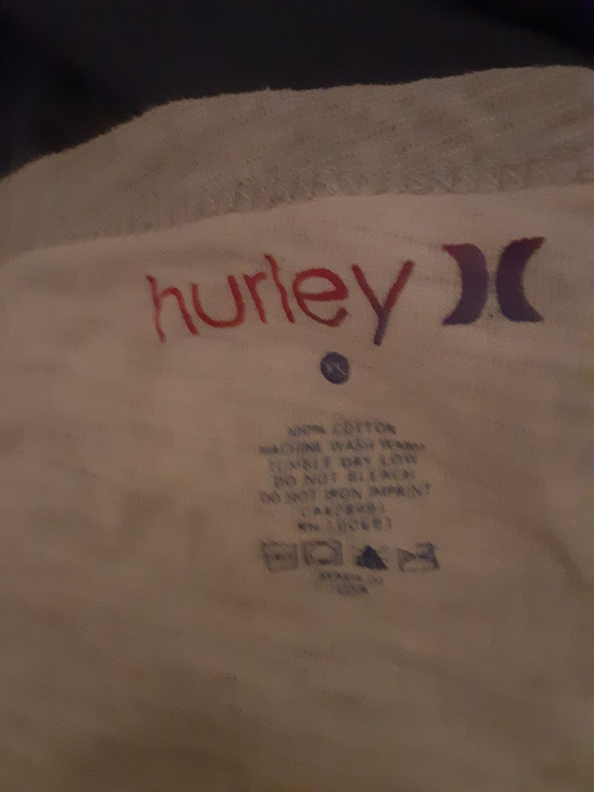 Hurley long sleeved tee shirt