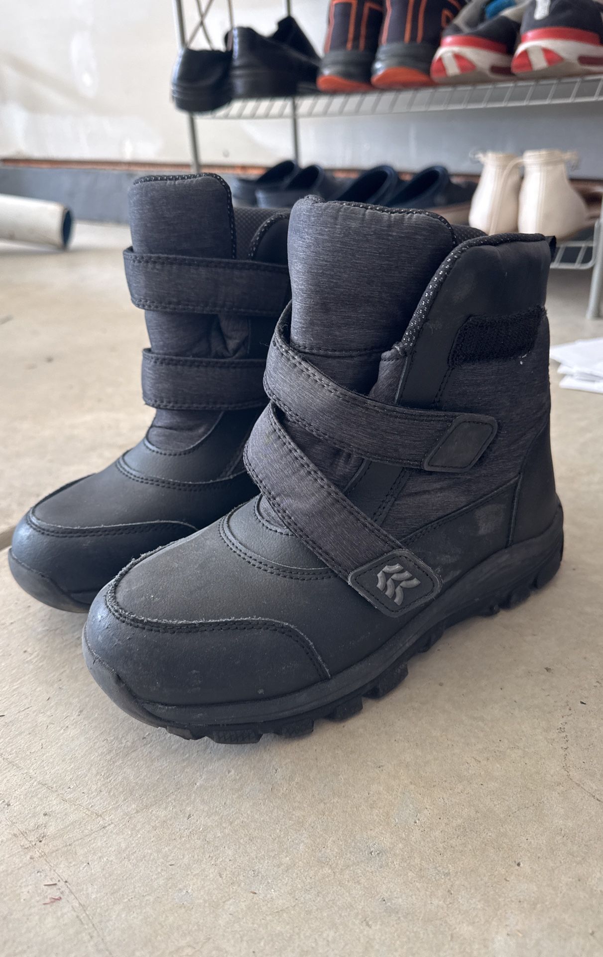 Black Snow Boots, Used, Size 5