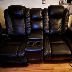 Reclining Leather Sofa