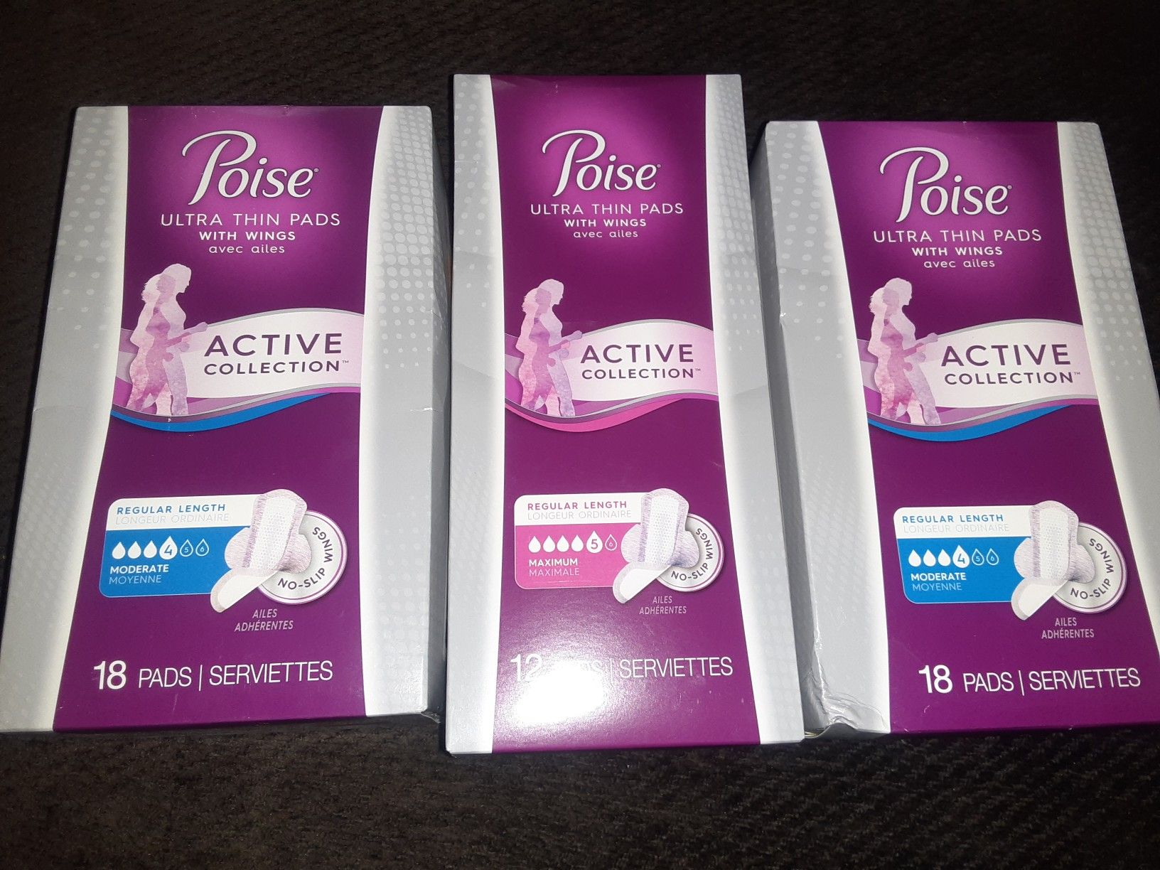 Pads, kotex, poise