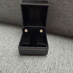 RON HAMI BEZEL STUD DIAMOND EARRINGS