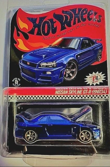 Hot Wheels RLC Skyline GTR R34 Blue Firm